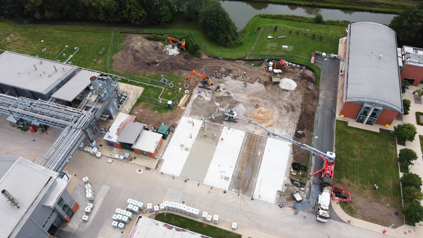 Construction site from above